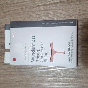 Lululemon Wundermost Ultra-Soft Nulu Dipped-Waist Thong Underwear *Pink Haze XL